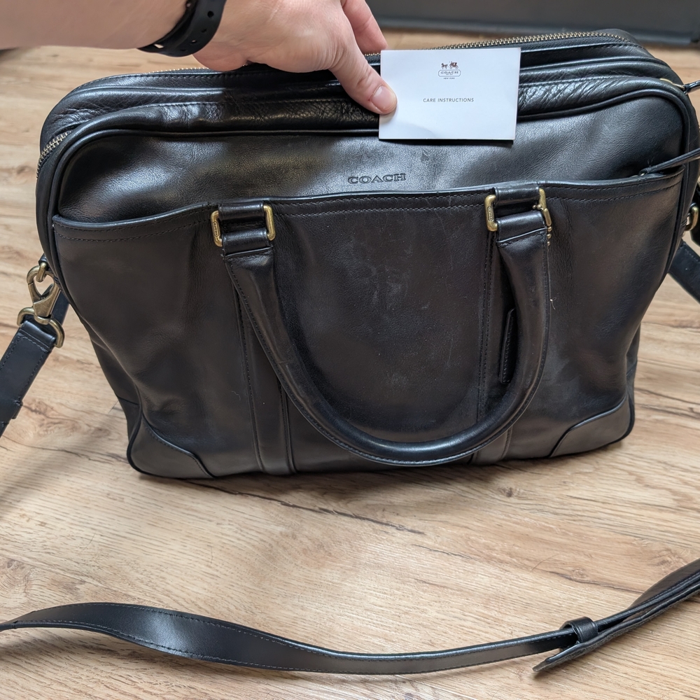 Coach Dark Leather Men's Briefcase